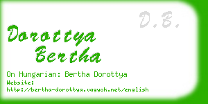 dorottya bertha business card